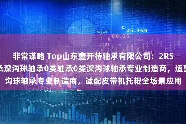 非常谋略 Top山东鑫开特轴承有限公司：2RS托辊轴承大游隙托辊轴承深沟球轴承0类轴承0类深沟球轴承专业制造商，适配皮带机托辊全场景应用