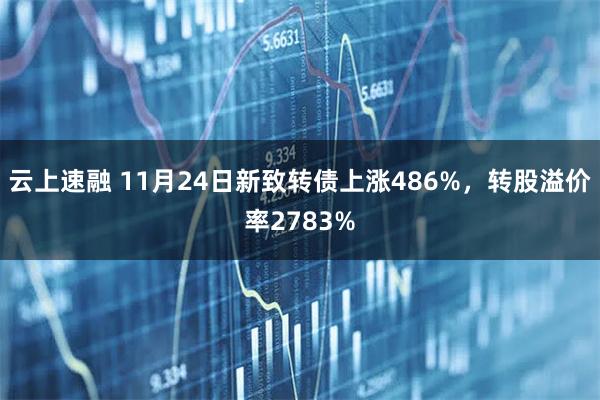 云上速融 11月24日新致转债上涨486%，转股溢价率2783%