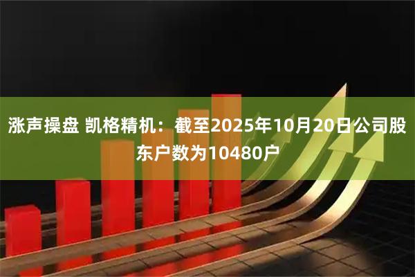 涨声操盘 凯格精机：截至2025年10月20日公司股东户数为10480户