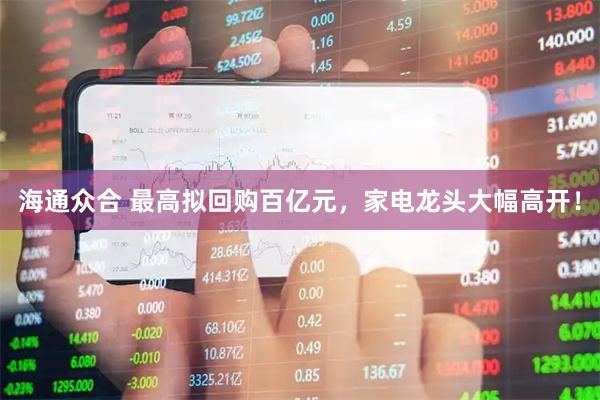 海通众合 最高拟回购百亿元，家电龙头大幅高开！